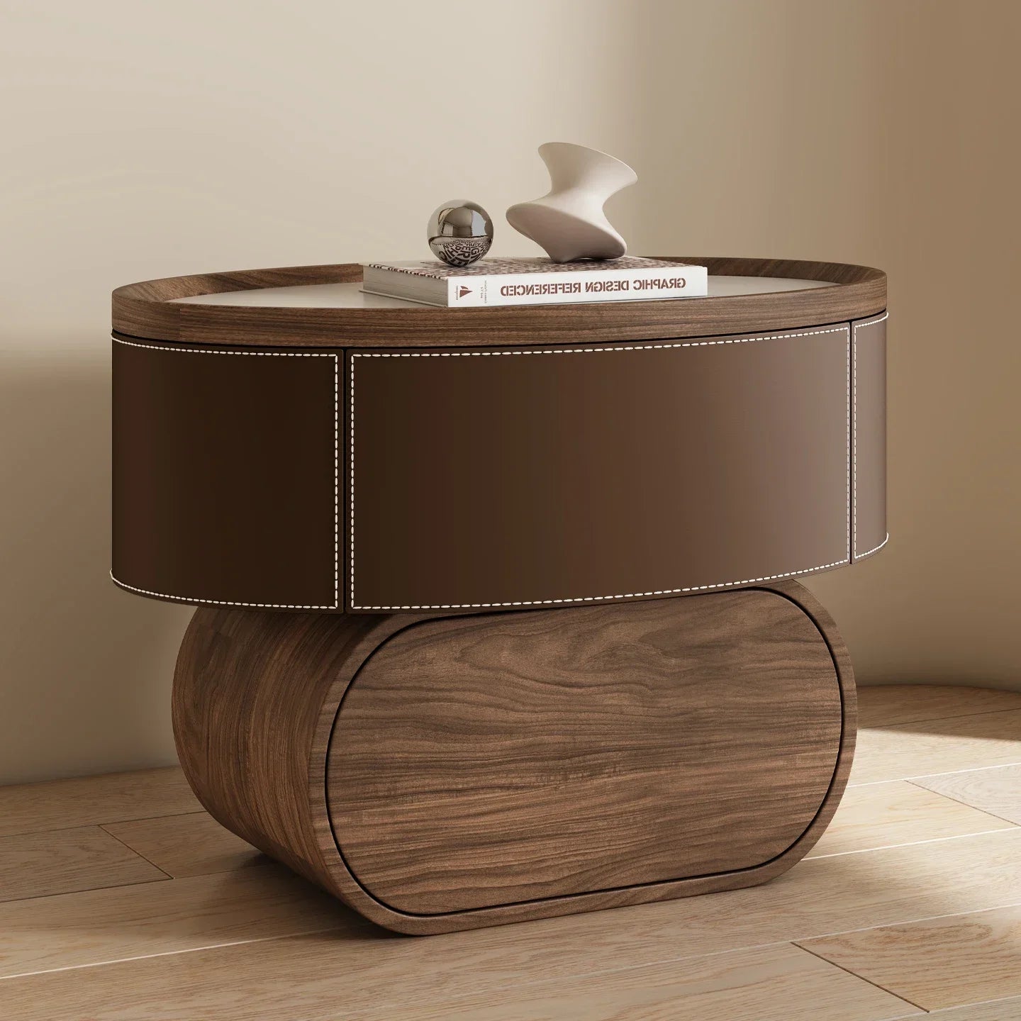 Table de chevet minimaliste gain de place, design unique et luxueux, table d’appoint moderne de style nordique, meuble pour chambre et salon.