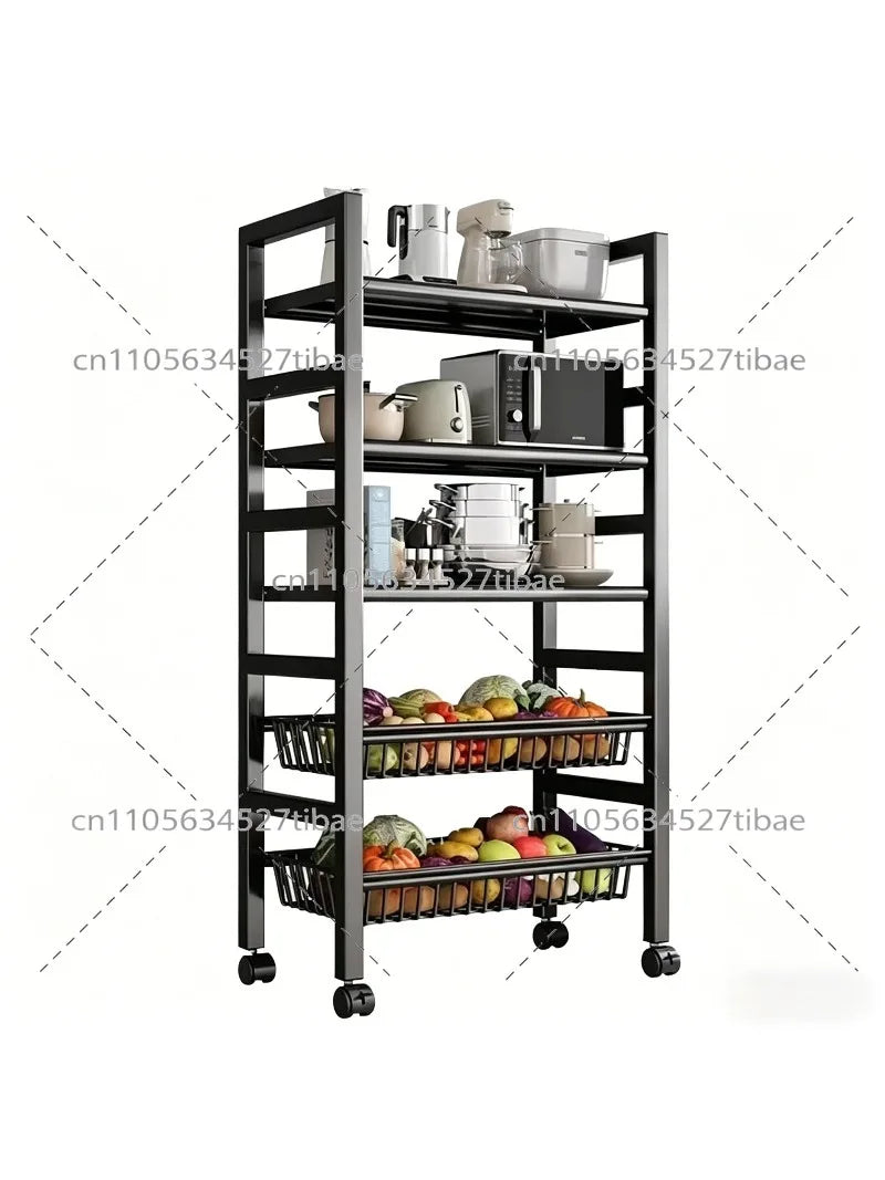 Étagère de rangement de cuisine en fer forgé à plusieurs niveaux, sur pied et amovible, organisateur pour légumes, condiments et ustensiles de cuisine pour la maison