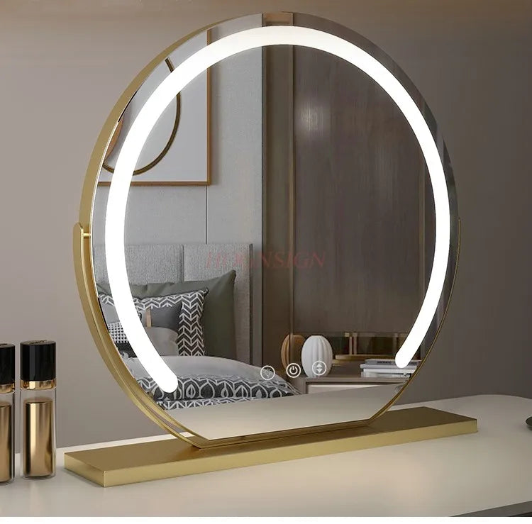 Miroir de maquillage LED avec éclairage, miroir de coiffeuse intelligent de bureau, miroir haut de gamme pour salon de beauté et grande chambre principale