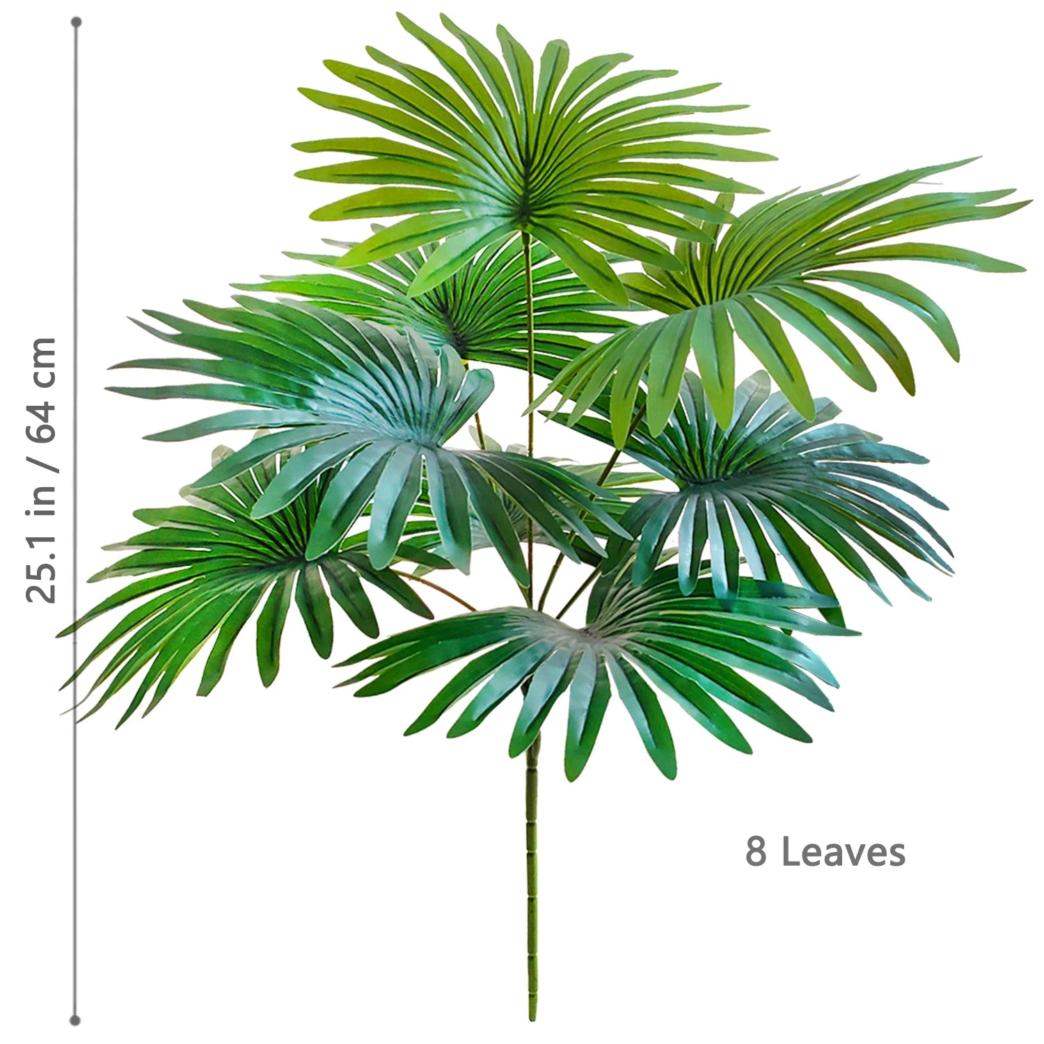 Grand palmier artificiel tropical de 50 à 120 cm, plante artificielle avec feuilles de palmier vertes en plastique, idéale pour la décoration de la maison et du jardin.