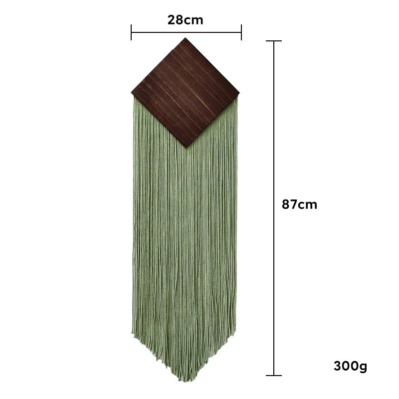 Tenture murale nordique bohème à pompons, style moderne minimaliste, décoration murale artisanale pour salon, chambre, appartement et maison.
