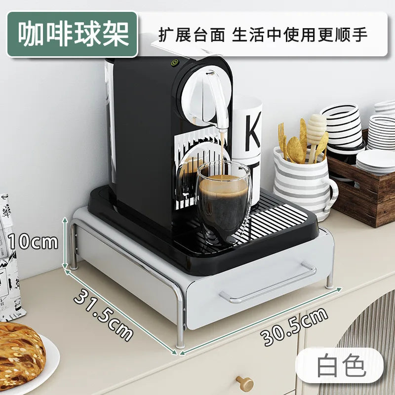 Grand tiroir organisateur pour capsules de café, boîte de rangement de comptoir avec présentoir, porte-sachets de thé pour étagère de machine à café