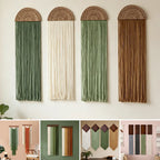 Tenture murale nordique bohème à pompons, style moderne minimaliste, décoration murale artisanale pour salon, chambre, appartement et maison.