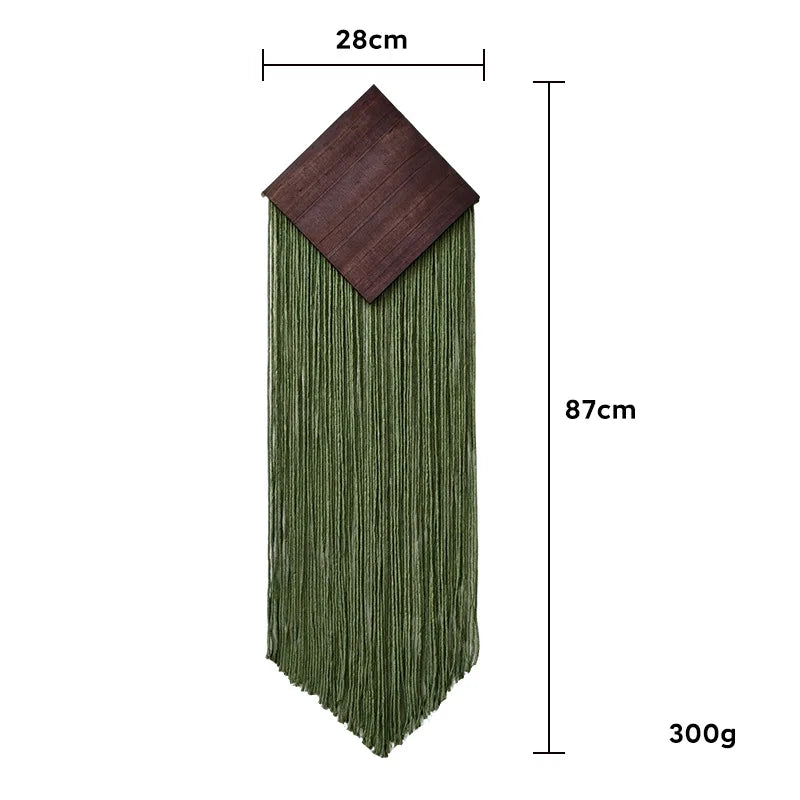 Tenture murale nordique bohème à pompons, style moderne minimaliste, décoration murale artisanale pour salon, chambre, appartement et maison.