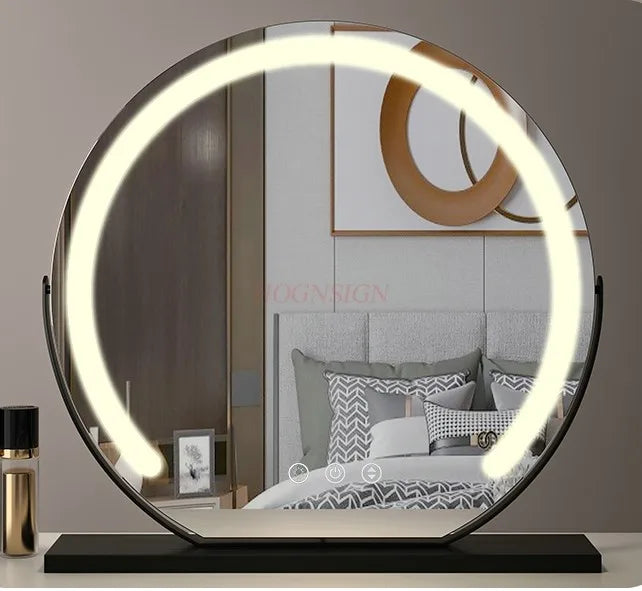 Miroir de maquillage LED avec éclairage, miroir de coiffeuse intelligent de bureau, miroir haut de gamme pour salon de beauté et grande chambre principale