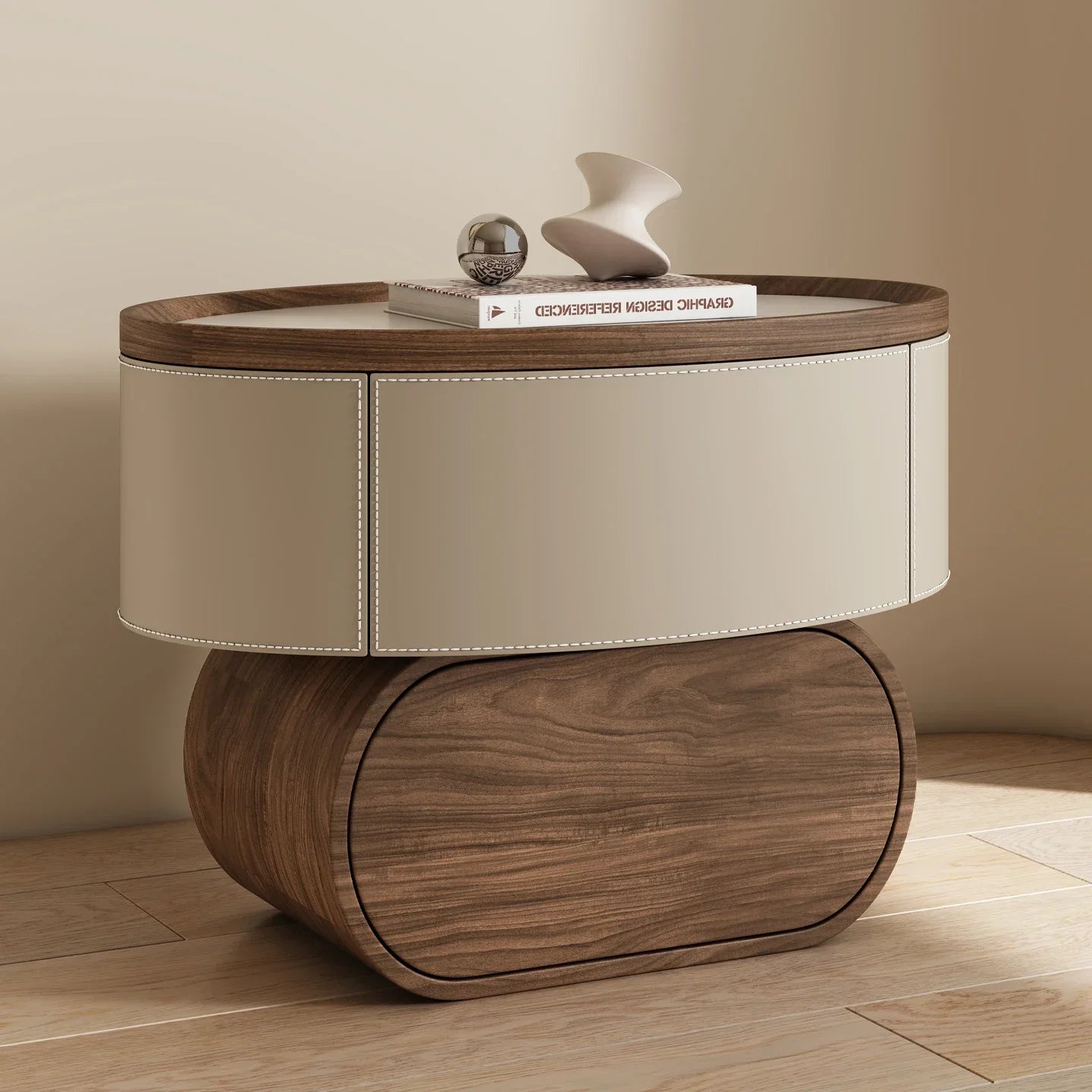 Table de chevet minimaliste gain de place, design unique et luxueux, table d’appoint moderne de style nordique, meuble pour chambre et salon.