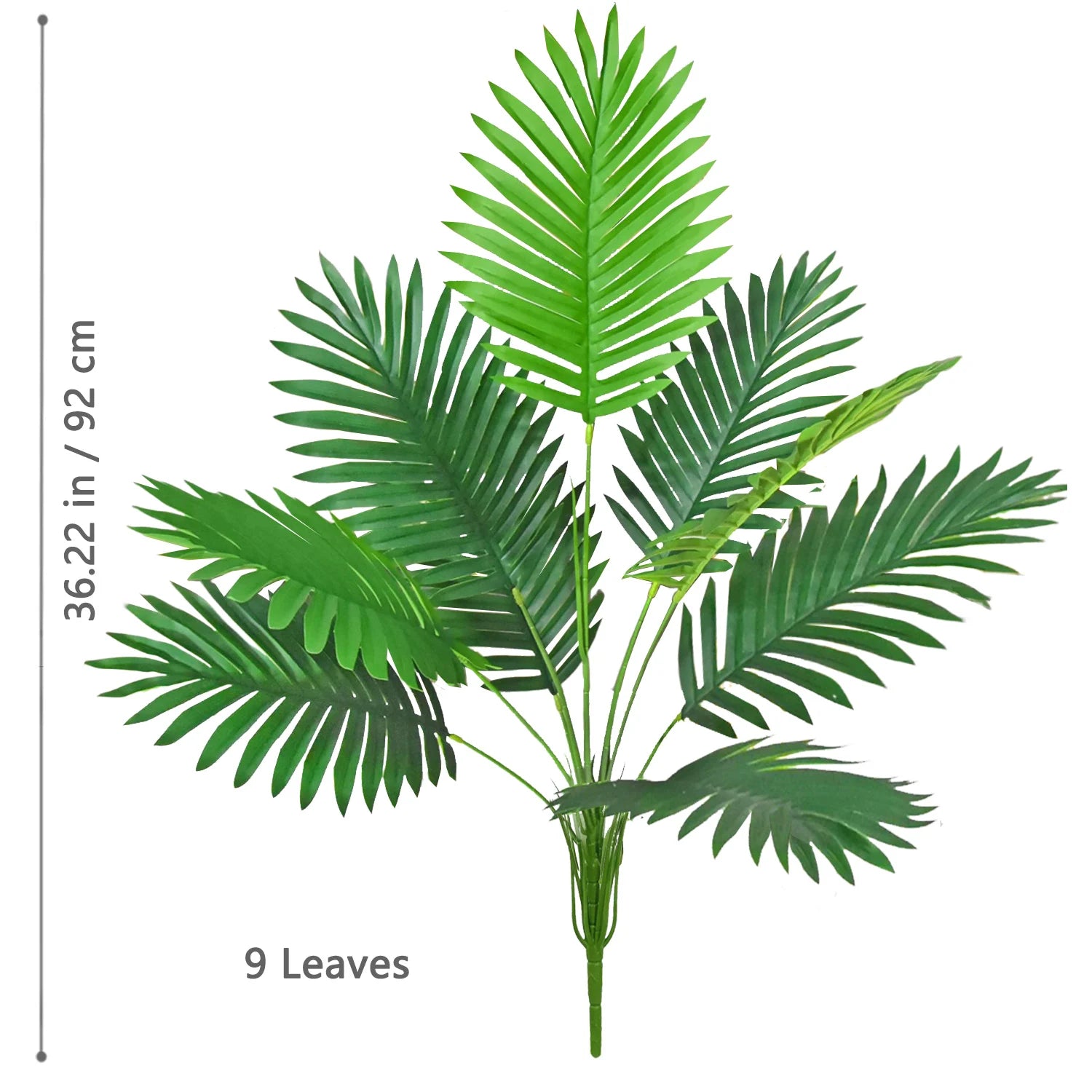 Grand palmier artificiel tropical de 50 à 120 cm, plante artificielle avec feuilles de palmier vertes en plastique, idéale pour la décoration de la maison et du jardin.